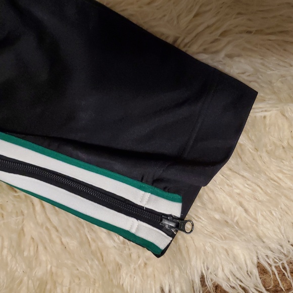 Nike Youth XL Track Pants Y2K Stripe Warm Up Bkack Tag Drawstring Zipper Leg - Picture 6 of 8